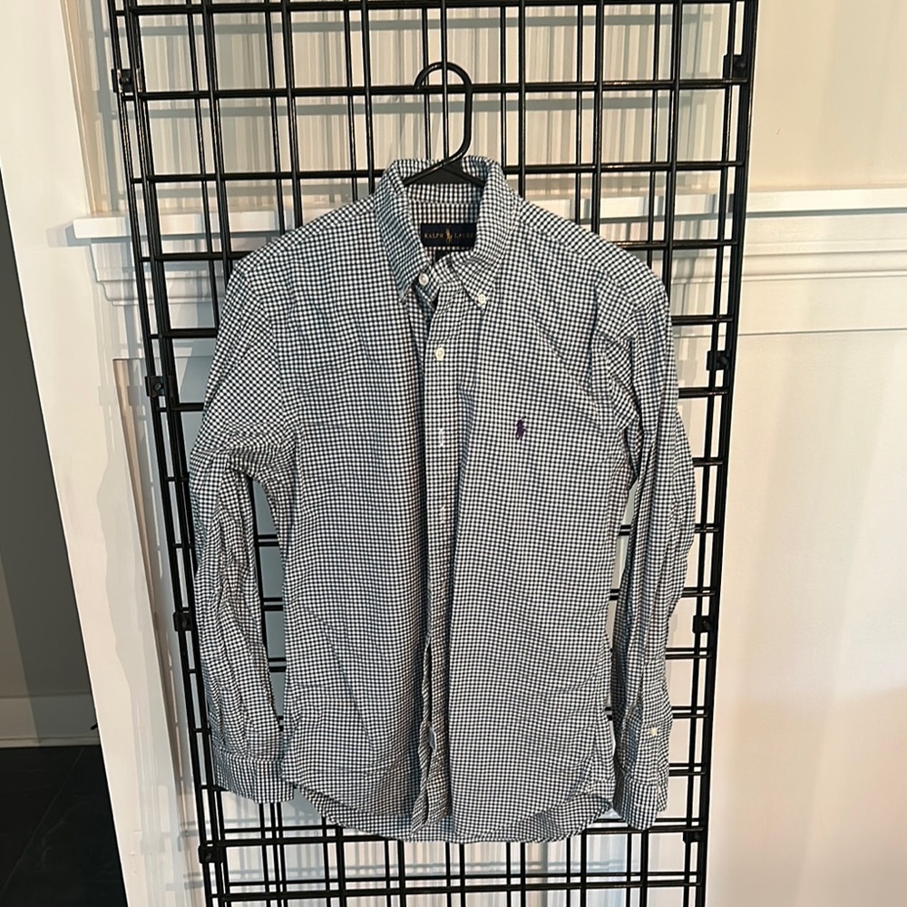 Blue and White Ralph Lauren Gingham Shirt
